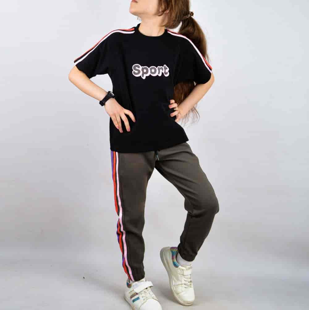 ترنج بناتى بنطلون SPORT (أسود)